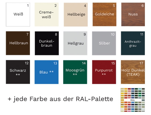 Noch mehr Farben ohne Aufpreis