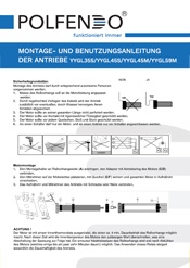 Montage- und Benutzungsanleitung der Antriebe