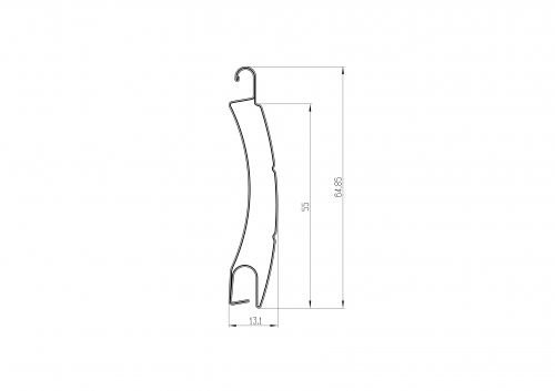 profil aluminiowy 55 - przekrój